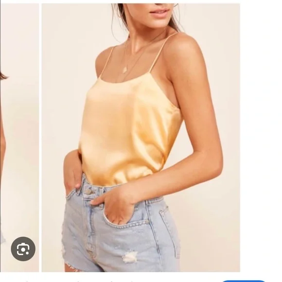 Reformation gigi yellow silk top cami SZ XS - Picture 1 of 2